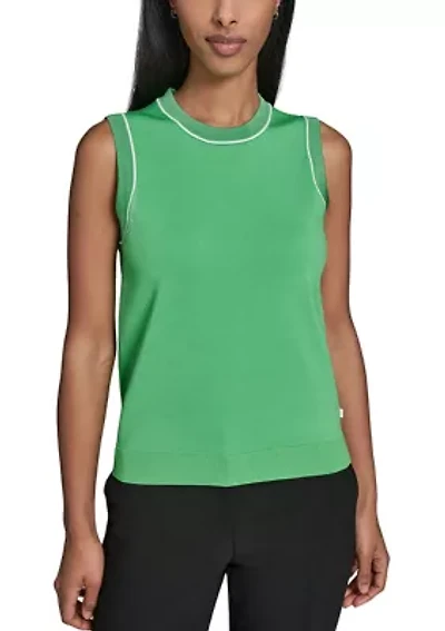 Women's Sleeveless Crew Neck Sweater