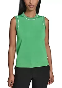 Women's Sleeveless Crew Neck Sweater
