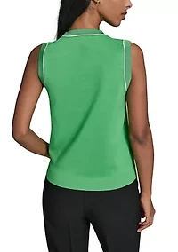 Women's Sleeveless Crew Neck Sweater