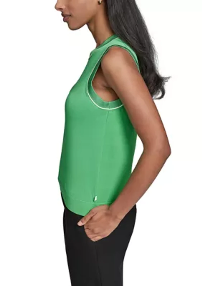Women's Sleeveless Crew Neck Sweater