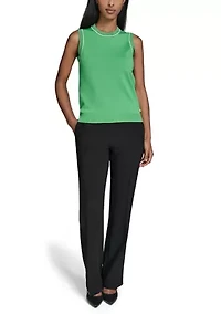 Women's Sleeveless Crew Neck Sweater