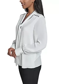 Women's Tie Neck Blouse