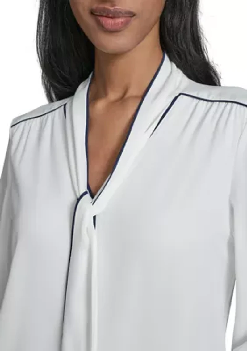 Women's Tie Neck Blouse