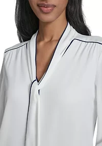 Women's Tie Neck Blouse