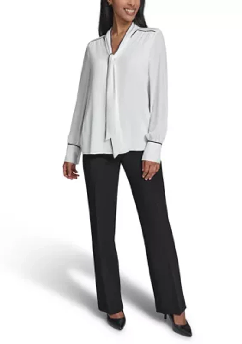 Women's Tie Neck Blouse