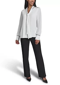 Women's Tie Neck Blouse