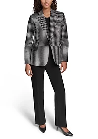 Women's Long Sleeve Dot Notch Collar Blazer
