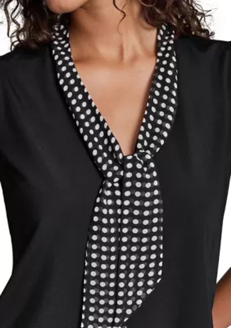 Women's Dot Tie Sleeveless Sweater