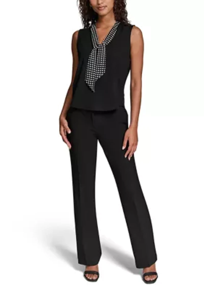 Women's Dot Tie Sleeveless Sweater