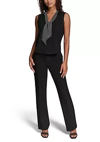 Women's Dot Tie Sleeveless Sweater