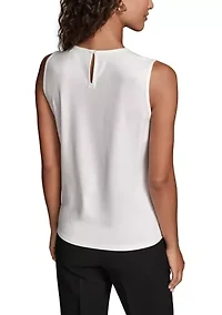 Women's Sleeveless 3D Flower Sweater