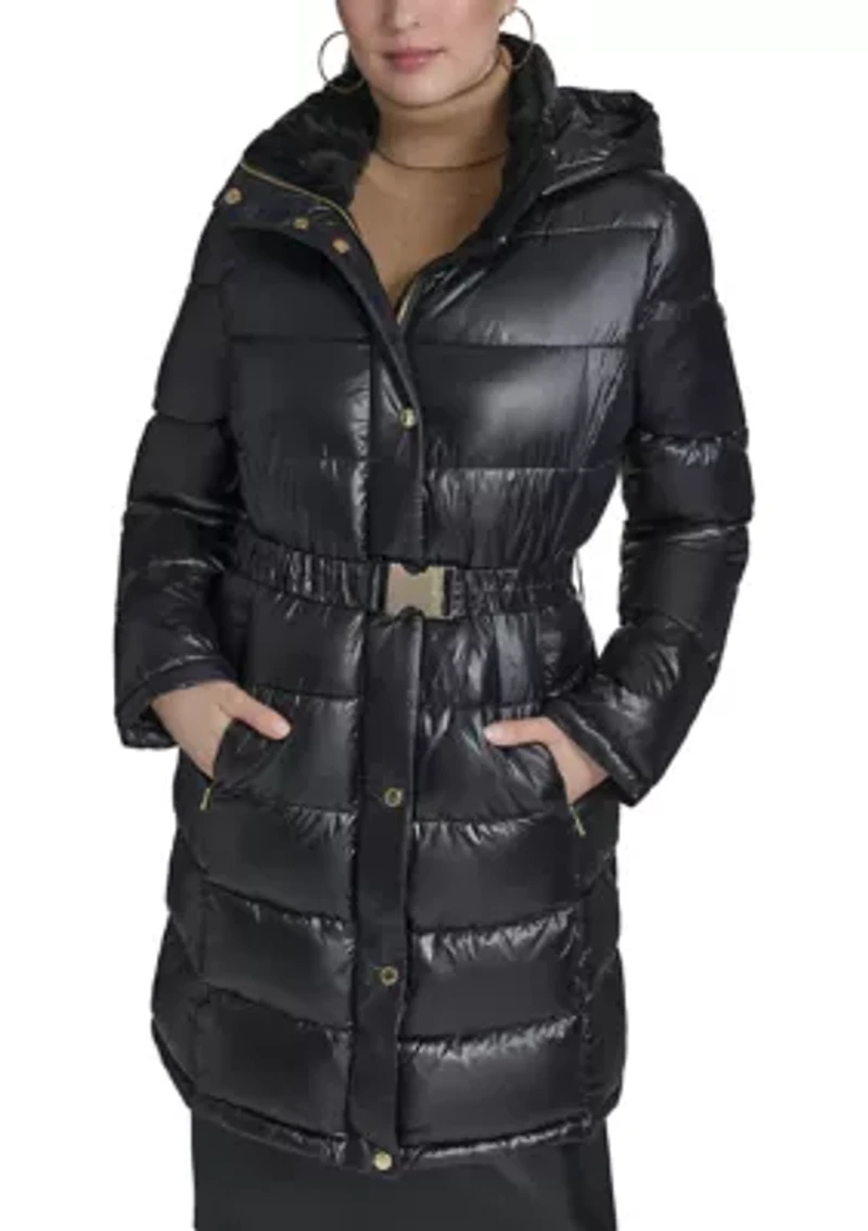 Women's Cire Belted Puffer Coat