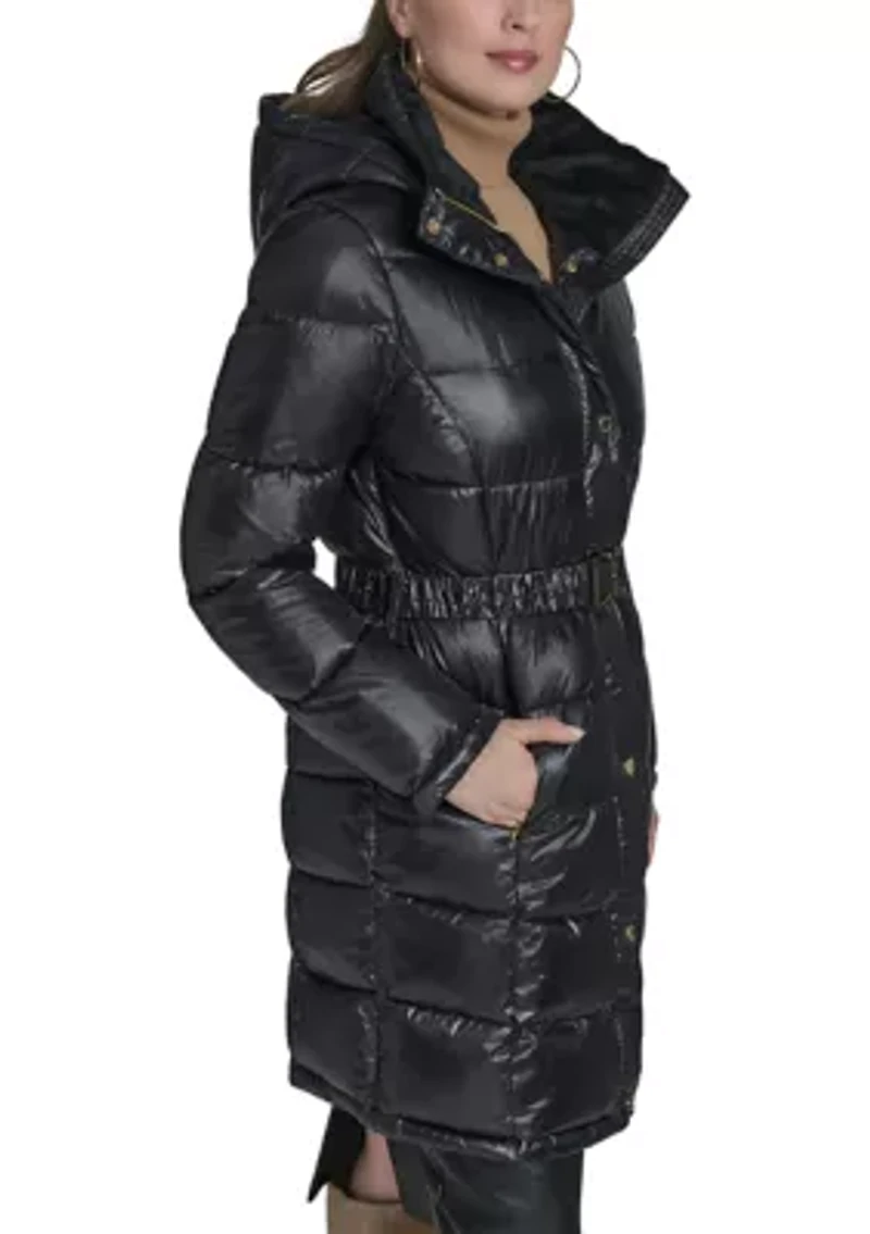Women's Cire Belted Puffer Coat