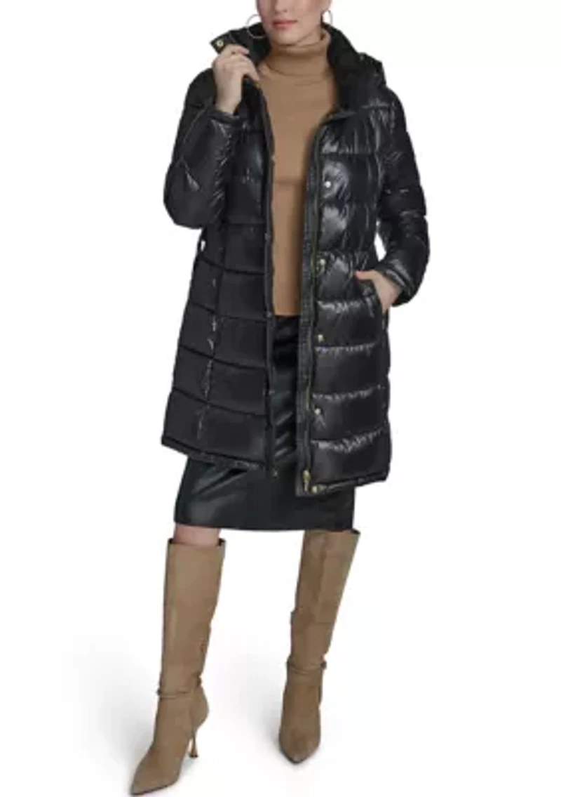 Women's Cire Belted Puffer Coat
