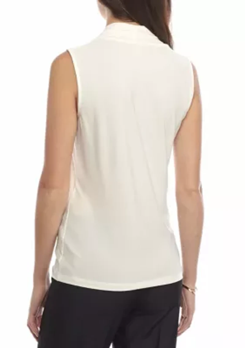 Petite Triple Pleat Top