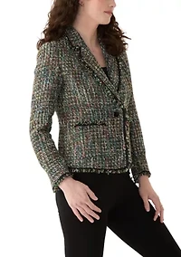Women's One Button Notch Collar Jacket