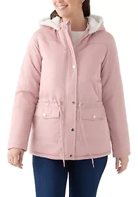 Women's Sheen Poly Twill Anorak with Hood