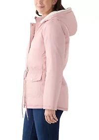 Women's Sheen Poly Twill Anorak with Hood