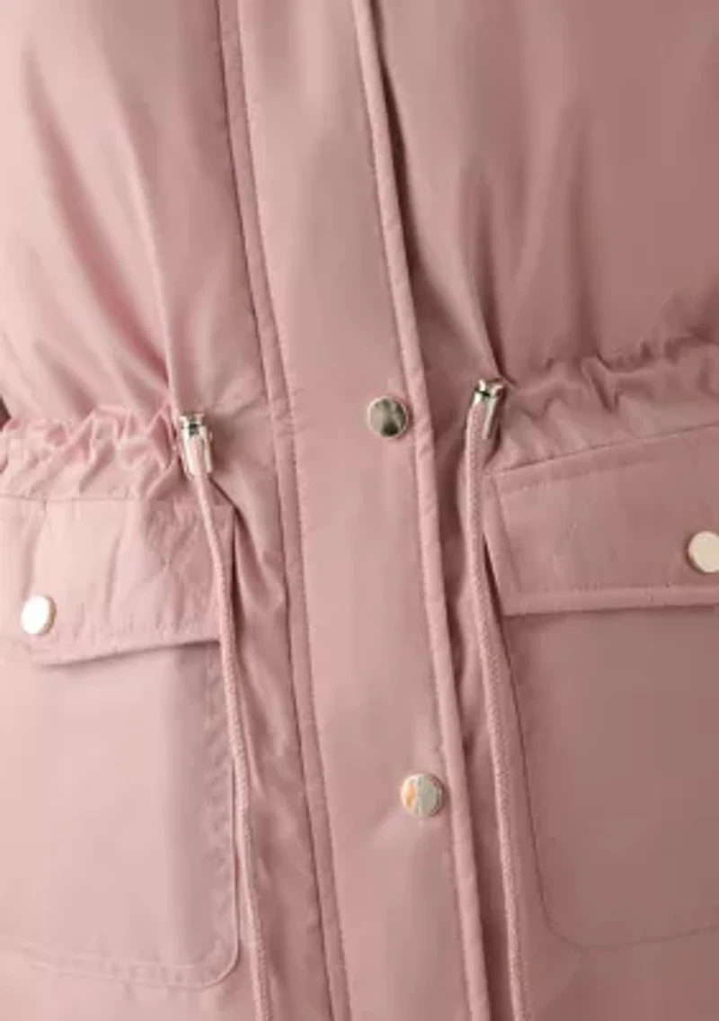 Women's Sheen Poly Twill Anorak with Hood