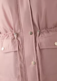 Women's Sheen Poly Twill Anorak with Hood