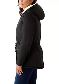 Women's Sheen Poly Twill Anorak with Hood
