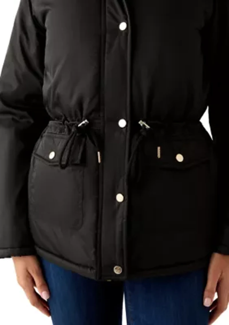 Women's Sheen Poly Twill Anorak with Hood