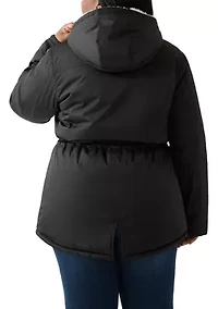 Plus Sheen Twill Anorak Jacket with Hood