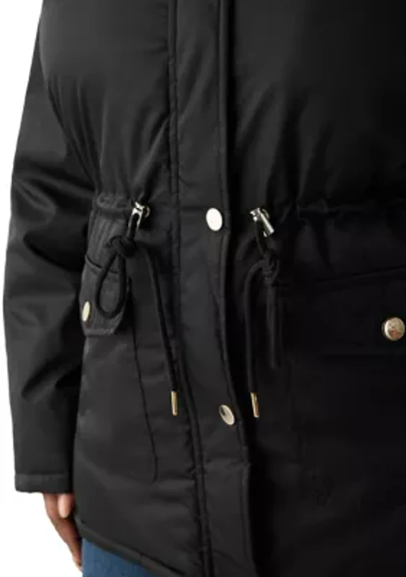 Plus Sheen Twill Anorak Jacket with Hood