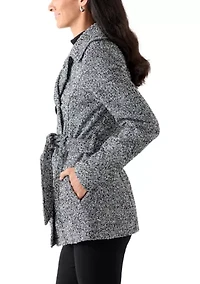 Women's Faux Wool Peacoat with Belt