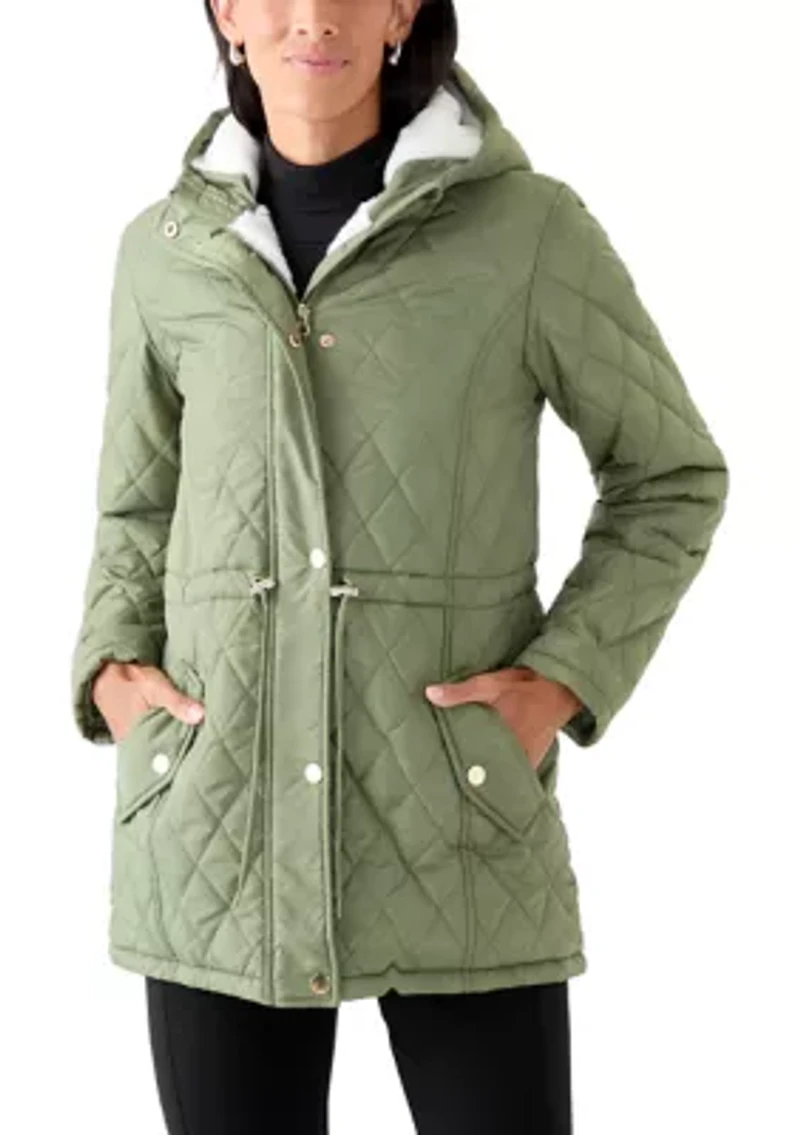 Women's Diamond Quilted Anorak Jacket