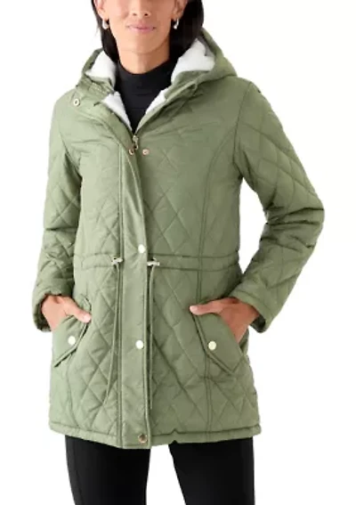 Women's Diamond Quilted Anorak Jacket