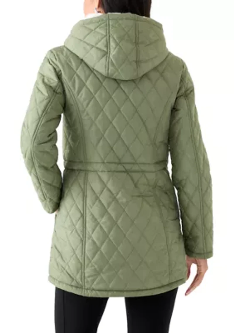 Women's Diamond Quilted Anorak Jacket