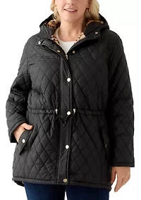 Plus Diamond Quilted Anorak Jacket