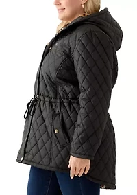 Plus Diamond Quilted Anorak Jacket