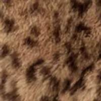 Plus Animal Print Faux Fur Coat