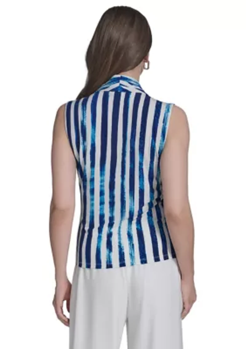 Women's Stripe Printed Jersey Top