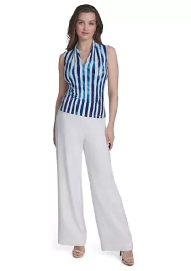 Women's Stripe Printed Jersey Top