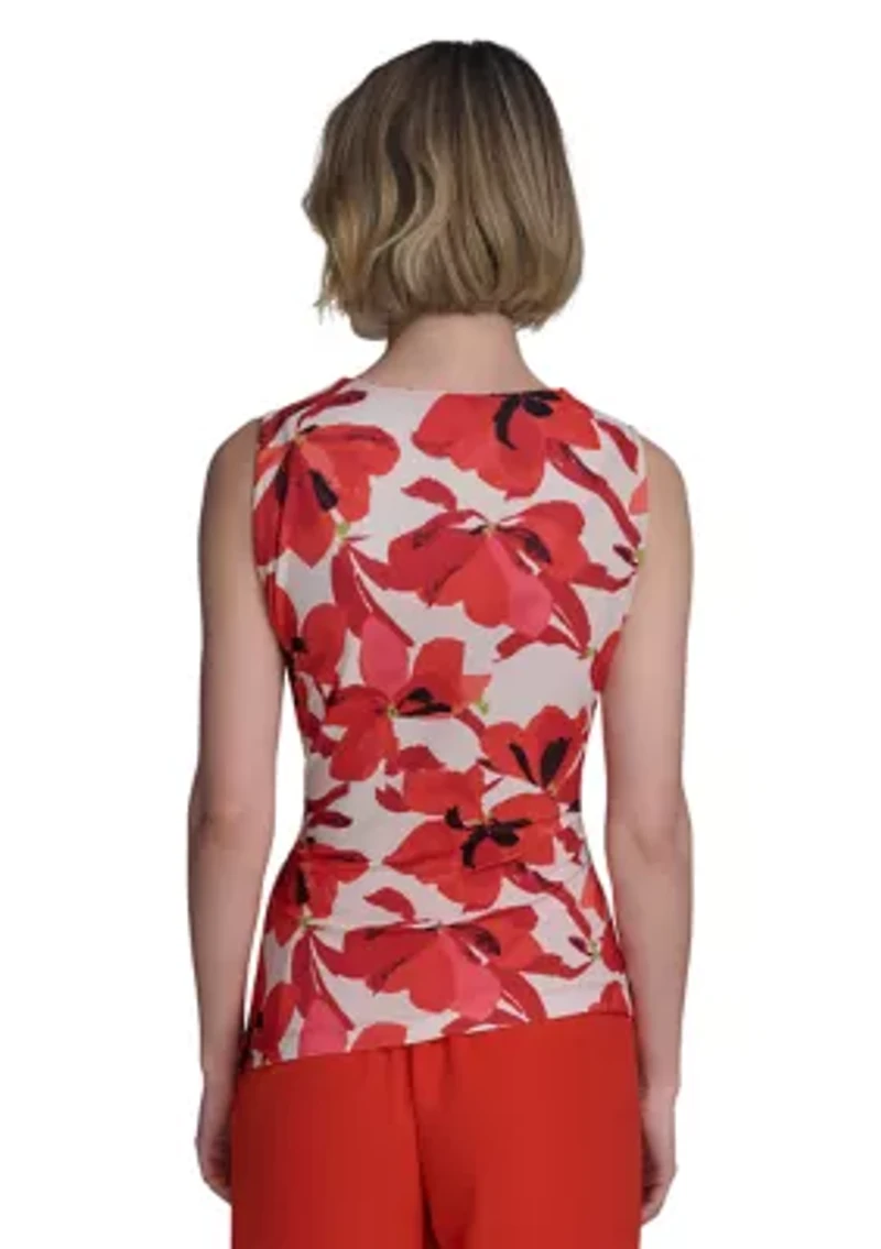 Women's Printed Cowl Neck Top