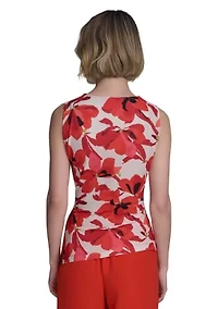 Women's Printed Cowl Neck Top