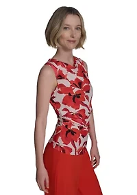 Women's Printed Cowl Neck Top