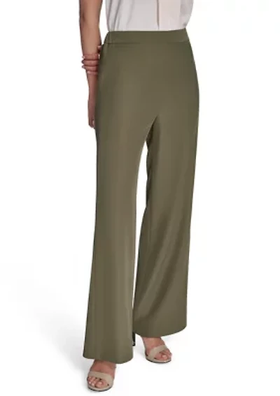 Women's Soft Suiting Wide Leg Pull On Pants