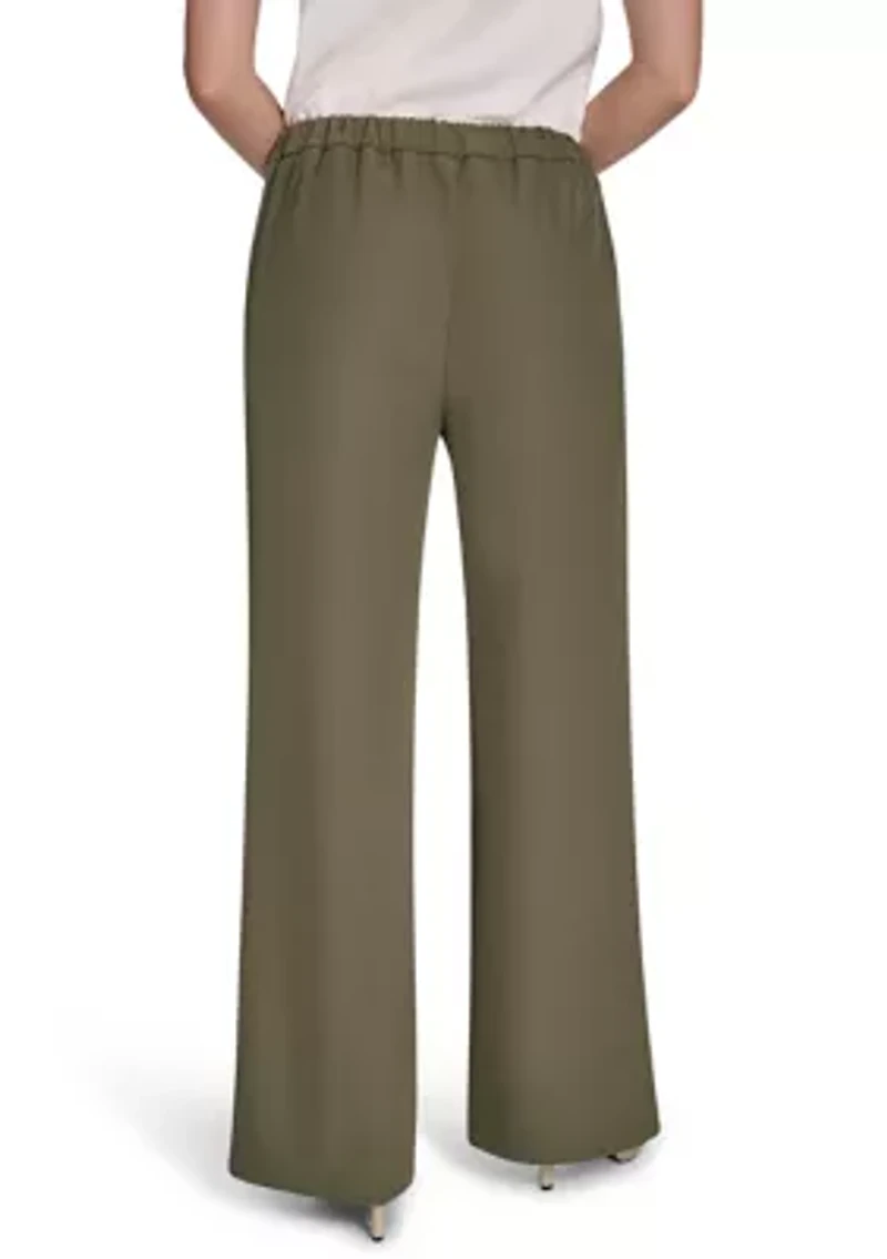 Women's Soft Suiting Wide Leg Pull On Pants