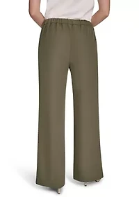 Women's Soft Suiting Wide Leg Pull On Pants