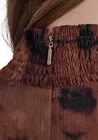 Women's Mock Neck Chiffon Blouse
