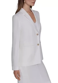 Women's Crystal Embellished Two-Button Blazer