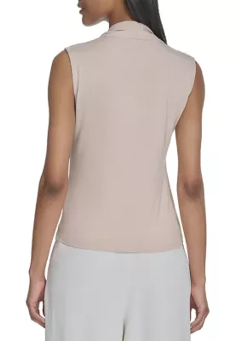 Women's Sleeveless V-Neck Jersey Top