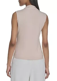 Women's Sleeveless V-Neck Jersey Top