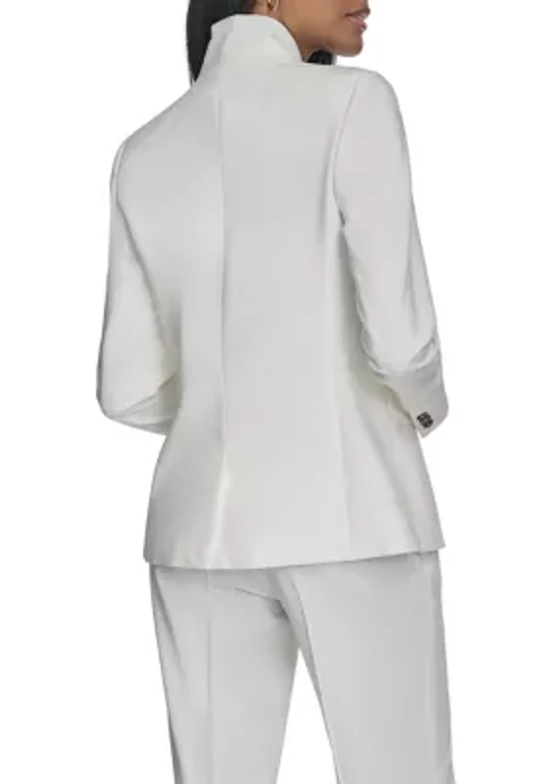 Women's Stand Collar One Button Blazer