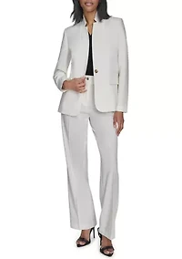 Women's Stand Collar One Button Blazer