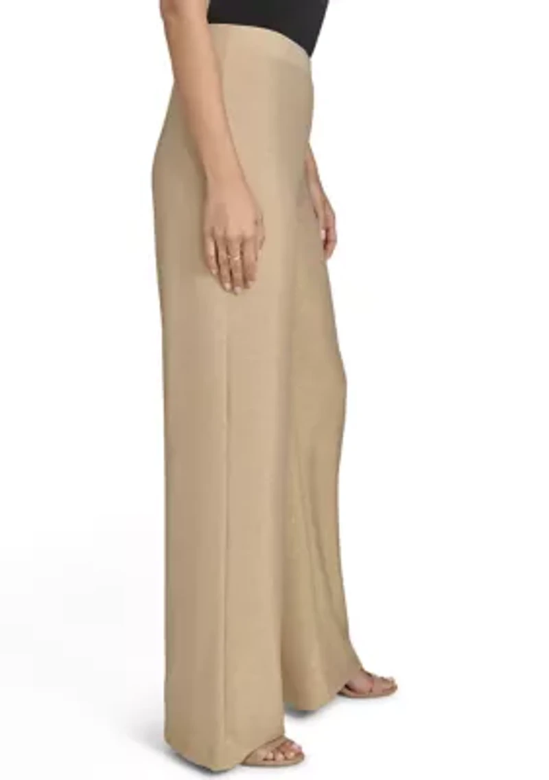 Women's Gold Metallic Pull-On Dress Pants